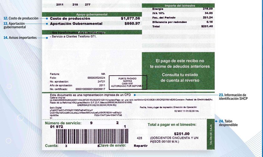 Puntos Para Entender Tu Recibo De CFE