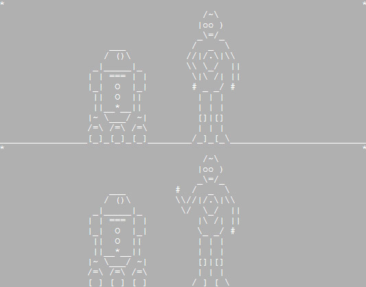 Ascii Wars Sorprendente animación en caracteres ASCII