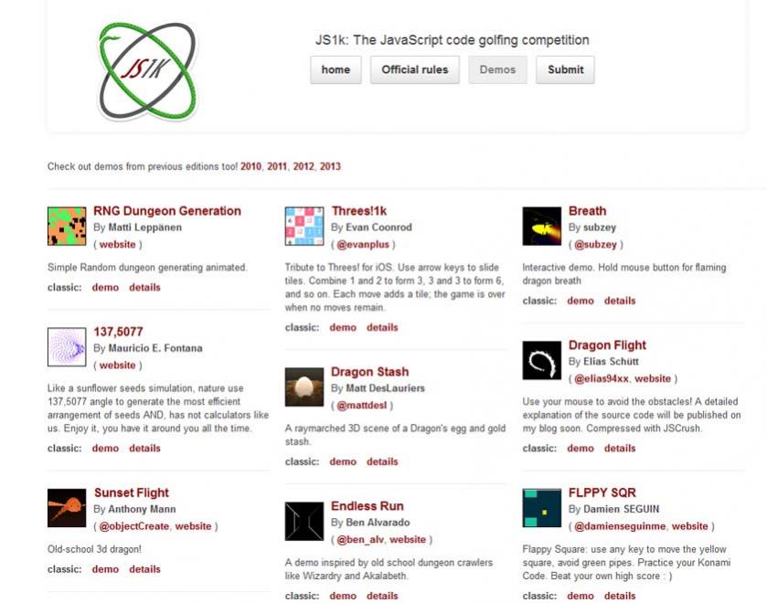 Un peculiar concurso en Javascript