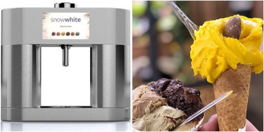 INTASTING Máquina para hacer helados, 1.6 cuartos de galón de yogur  congelado, helado casero, gelato