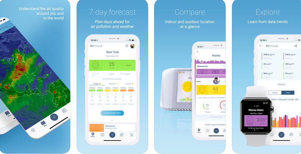 Air visual. Приложения для контроля качества воздуха. AQI приложения. Air приложение. Приложение индекс качества воздуха.