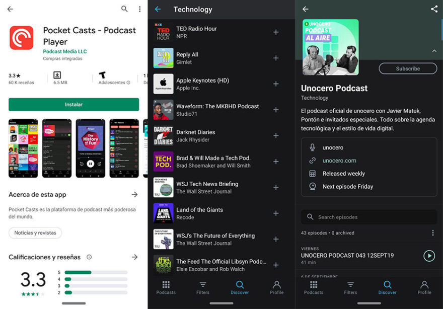 unocero Una de las mejores apps de podcast en Android se vuelve gratuita