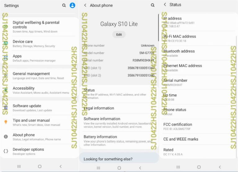 s10 lite specs