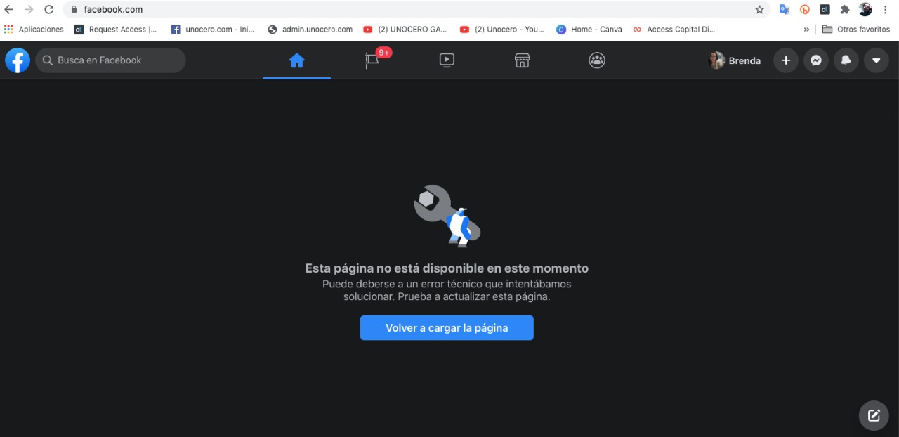 unocero ¡No eres tú! Facebook presenta fallas en la versión de escritorio
