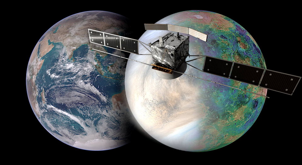  Ilustración de la nave EnVision, que analizará por qué Venus y la Tierra se desarrollaron de manera tan diferente. (Foto: ESA) 