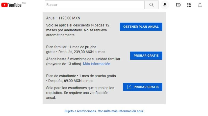 YouTube Premium Sube De Precio En México: Así Quedan Las Nuevas Tarifas