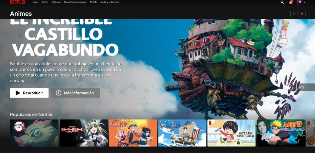 Códigos para ver anime en Netflix