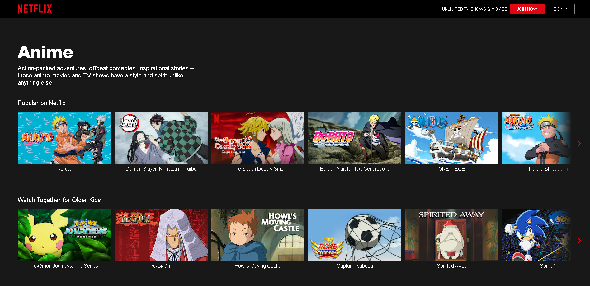 códigos da netflix anime