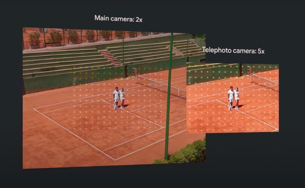 Así funciona el Super Res Zoom en el Pixel 7 Pro que combina imágenes de distintas cámaras.