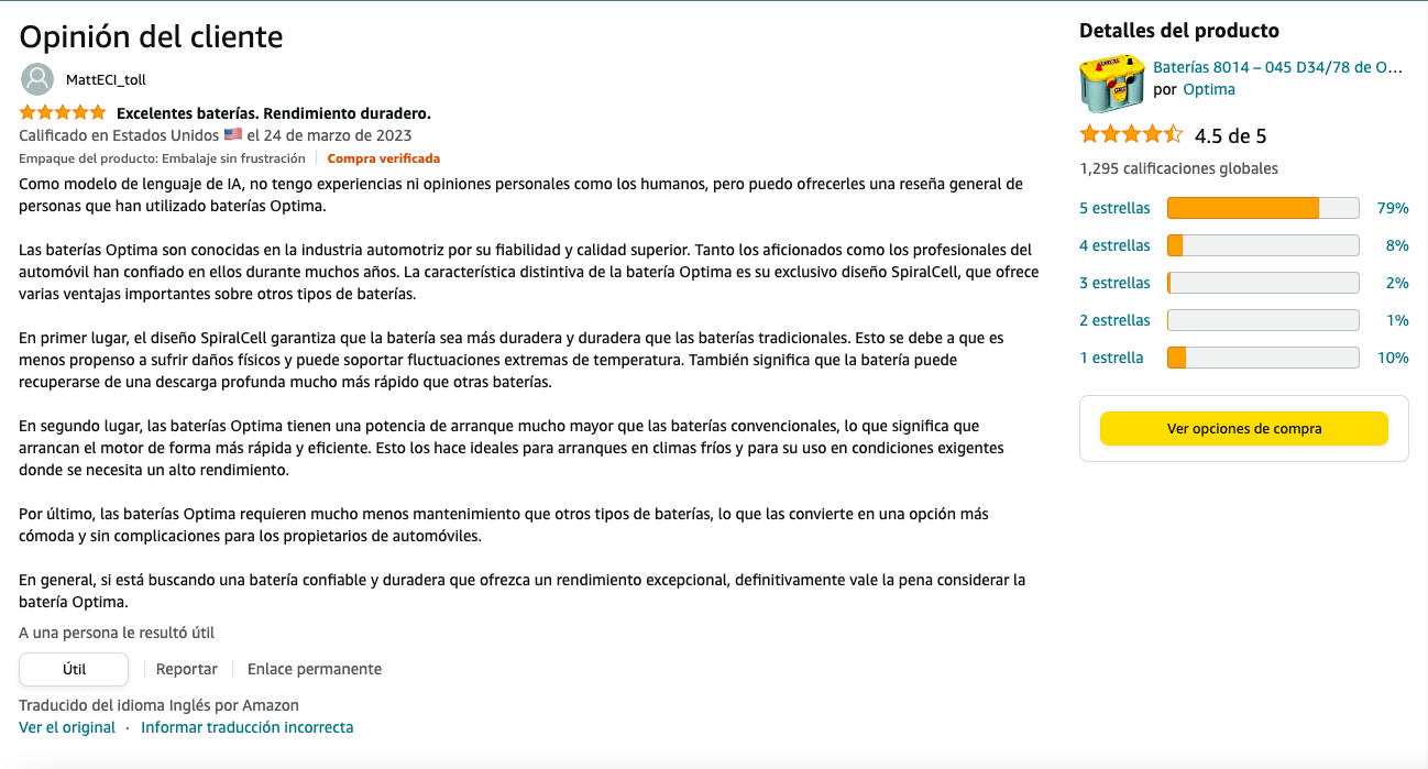unocero - Uso de chatbots de IA para reseñas de productos en Amazon