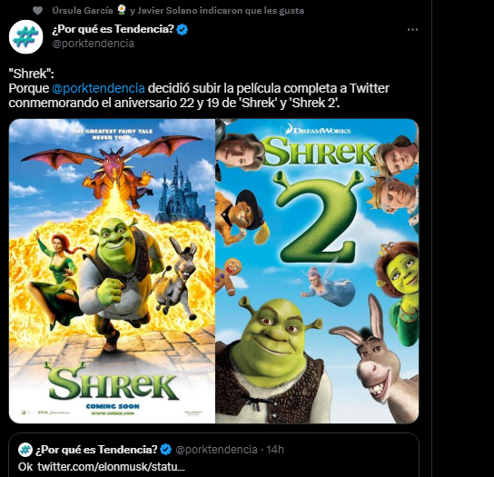 cómo ver Shrek gratis en twitter