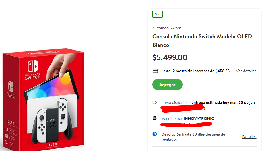 nintendo switch oled a menos de la mitad de precio