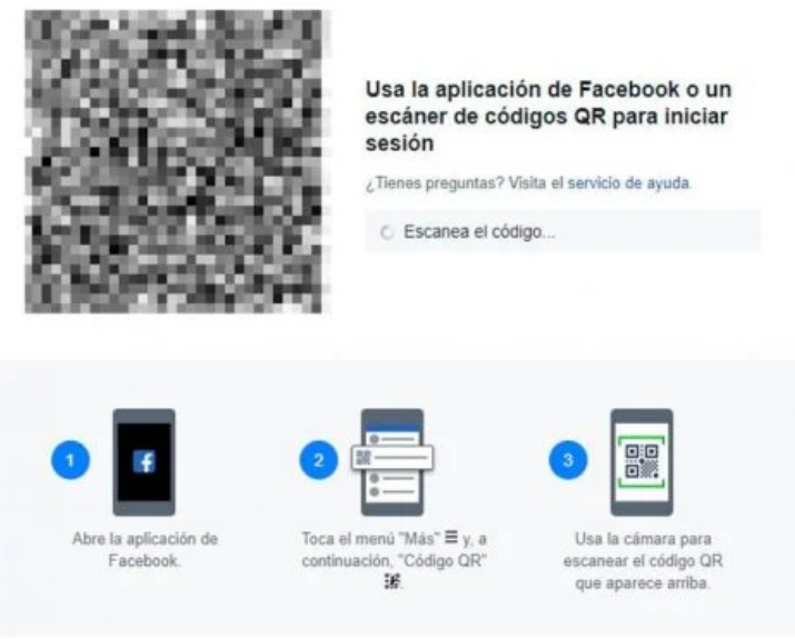 cómo acceder a tu cuenta de facebook por codigo qr