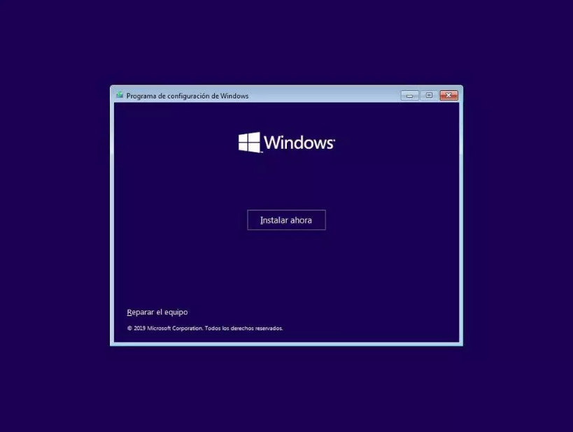 instalar windows 10