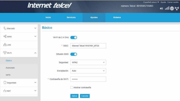 cómo cambiar contraseña wifi celular