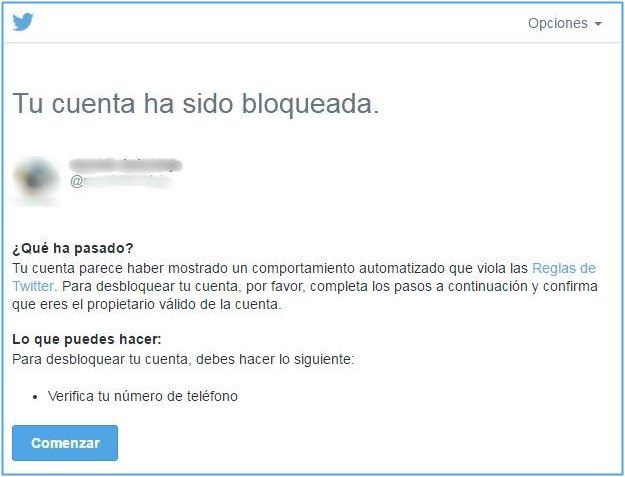 cuenta bloqueada twitter edad