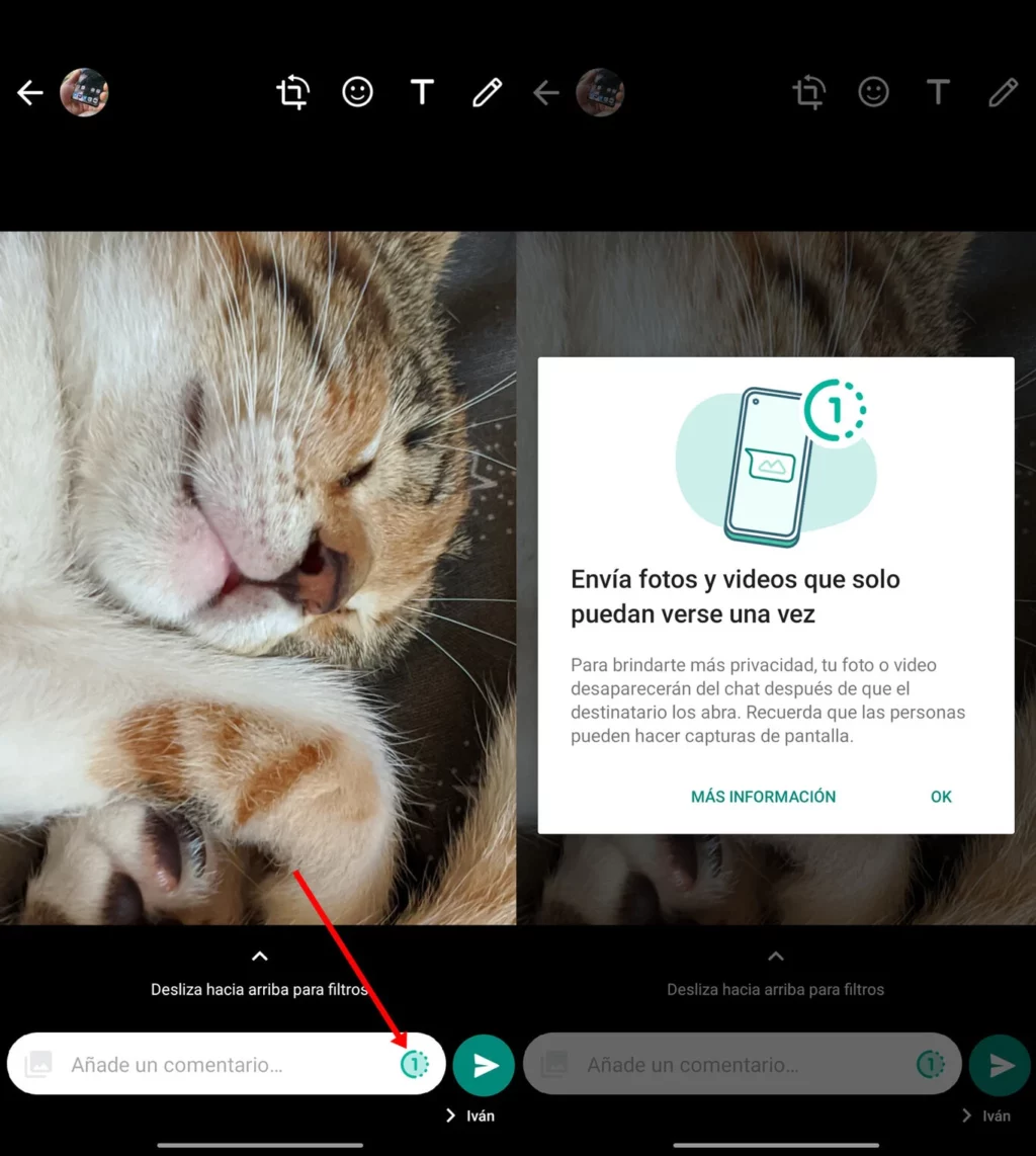 ¿Cómo enviar fotos por WhatsApp que se autodestruyen? 